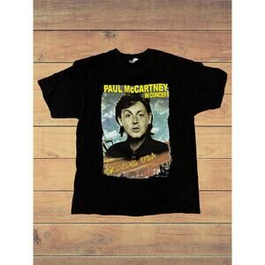 Vintage Paul McCartney Shirt The Beatles Driving USA Tour 2001 John Lennon RARE